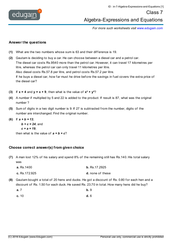 matching-questions-algebraic-expression-grade-7-pdf-chapter-7-test-form-2b-fill-online